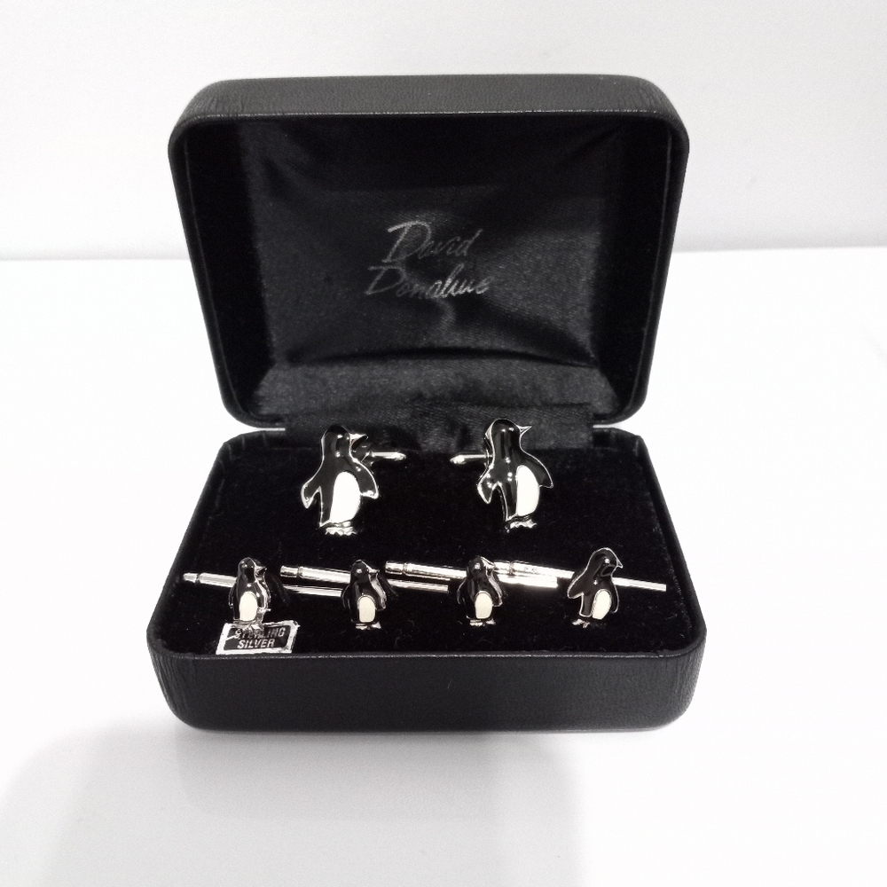 David Donhue Sterling Silver .925 Cufflinks Stud Set Cuff Links NEW